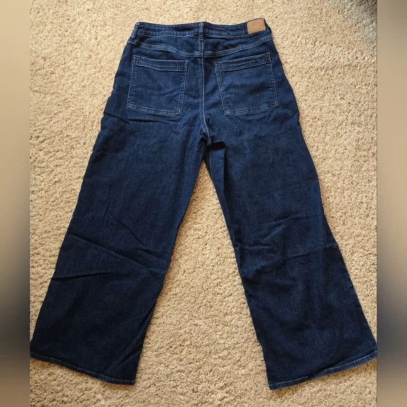 American Eagle High Rise Dreamy Drape Wide-Leg Denim Jeans - Picture 2 of 4